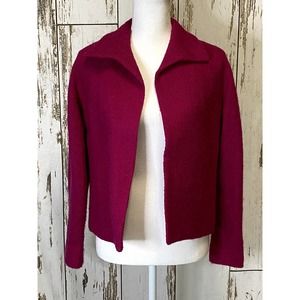 Jones New York Deep Barbie Pink Wool Blend Jacket